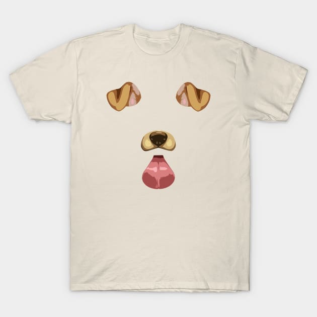 Snapchat Dog T-Shirt by halfzero